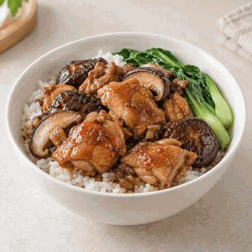香菇鸡腿饭